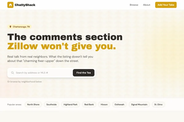 Screenshot of ChattyShack