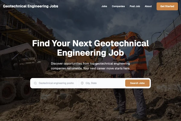 Screenshot of GeotechnicalEngineeringJobs.com