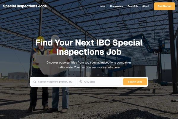 Screenshot of SpecialInspectorJobs.com