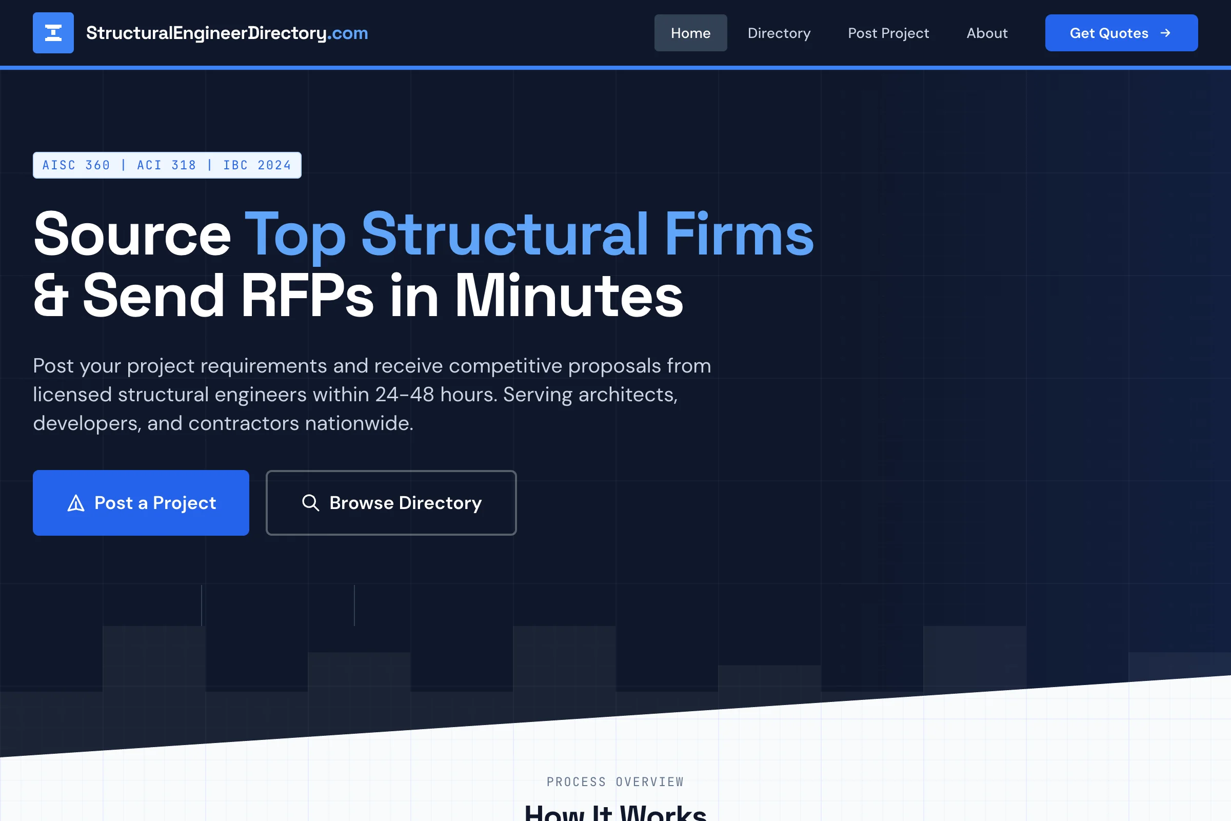 Screenshot of StructuralEngineerDirectory.com